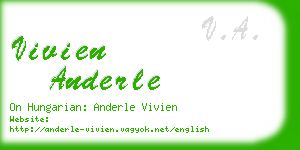 vivien anderle business card